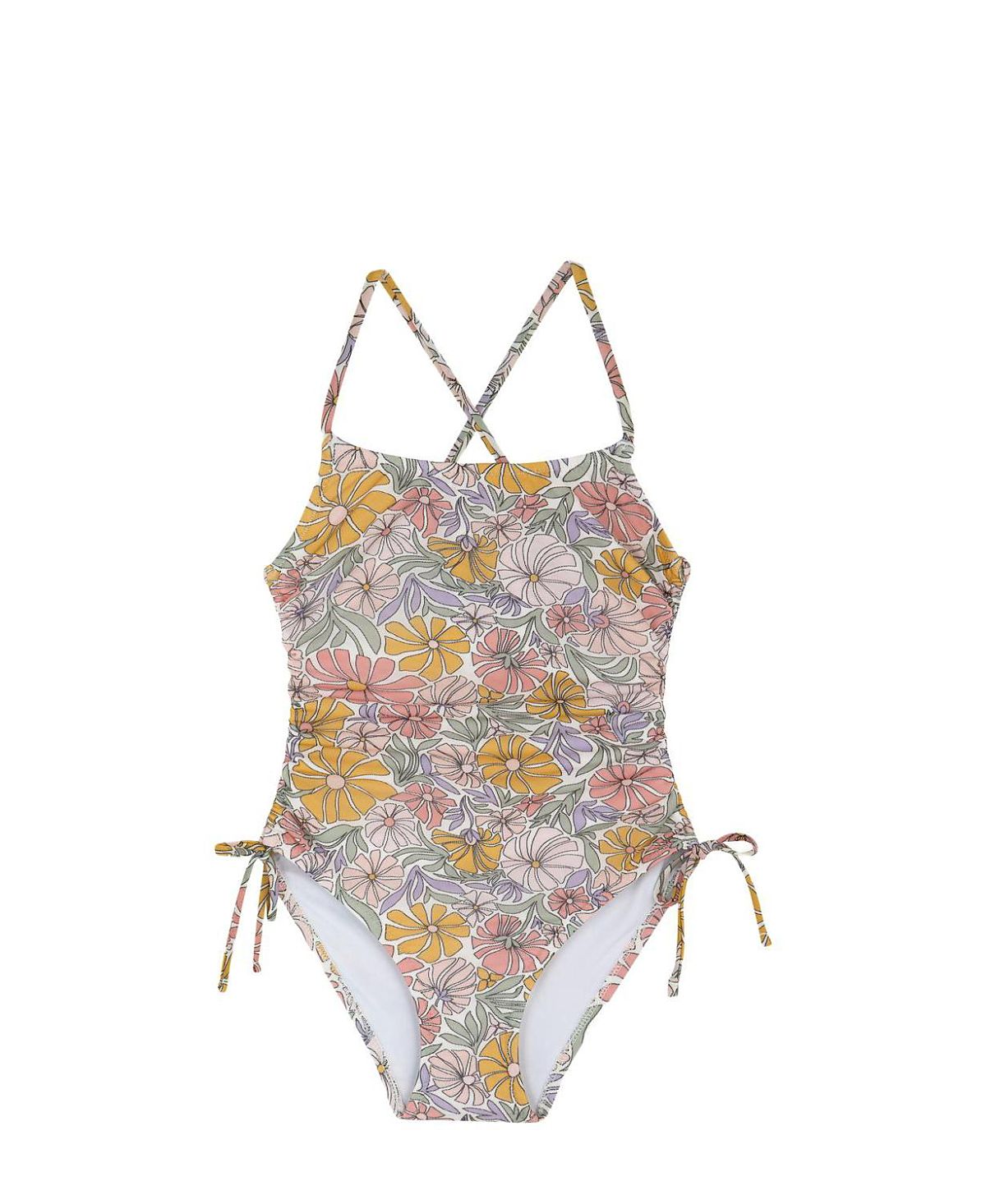 Gottex Kids Girls' Soft Bloom Criss Cross Back Adjustable One Piece - Little Kid, Big Kid