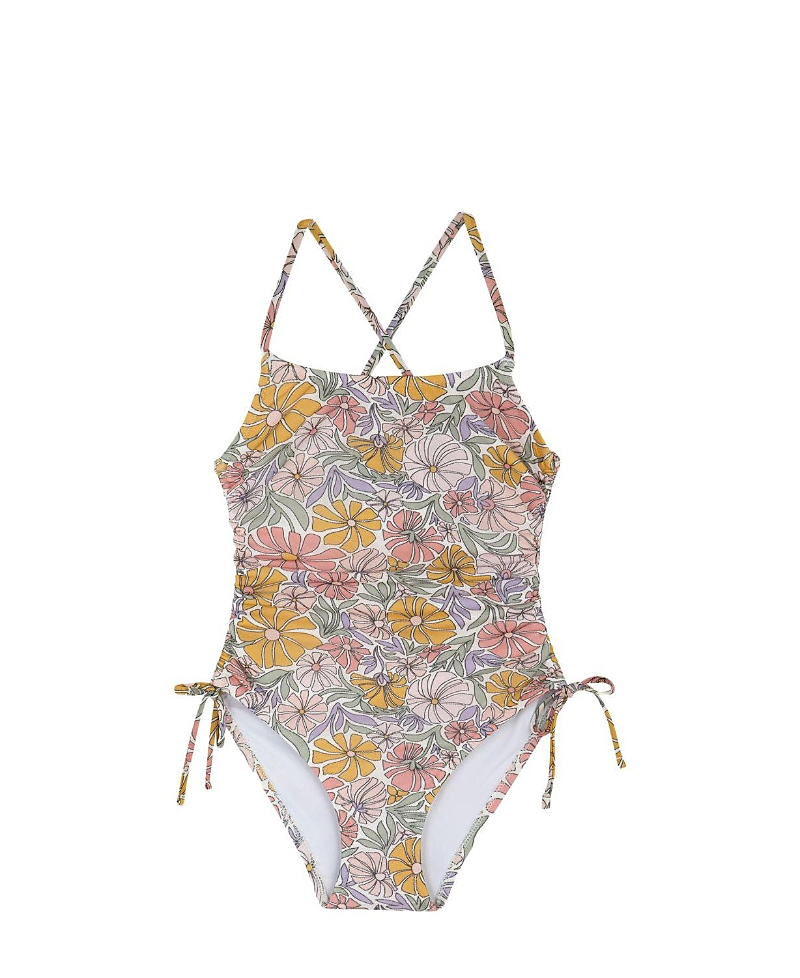 Gottex Kids Girls' Soft Bloom Criss Cross Back Adjustable One Piece - Little Kid, Big Kid