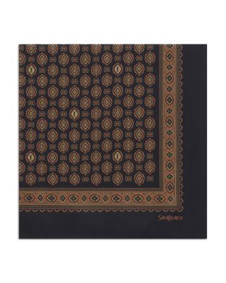  Square Scarf in Medallion Silk Twill