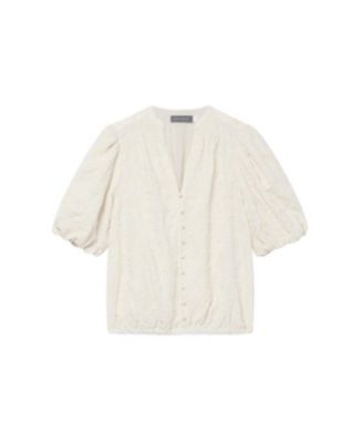  Women's Cotton Textured Floral Top