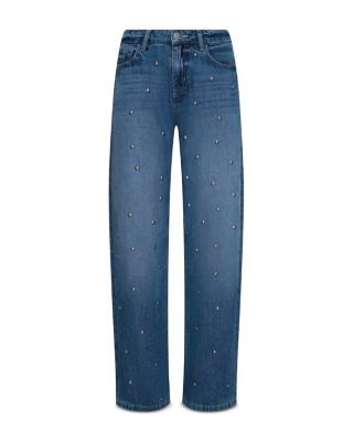 Bex High Rise Rodeo Studded Jeans in Solvang