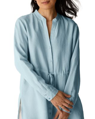 Mandarin Collar Long Shirt