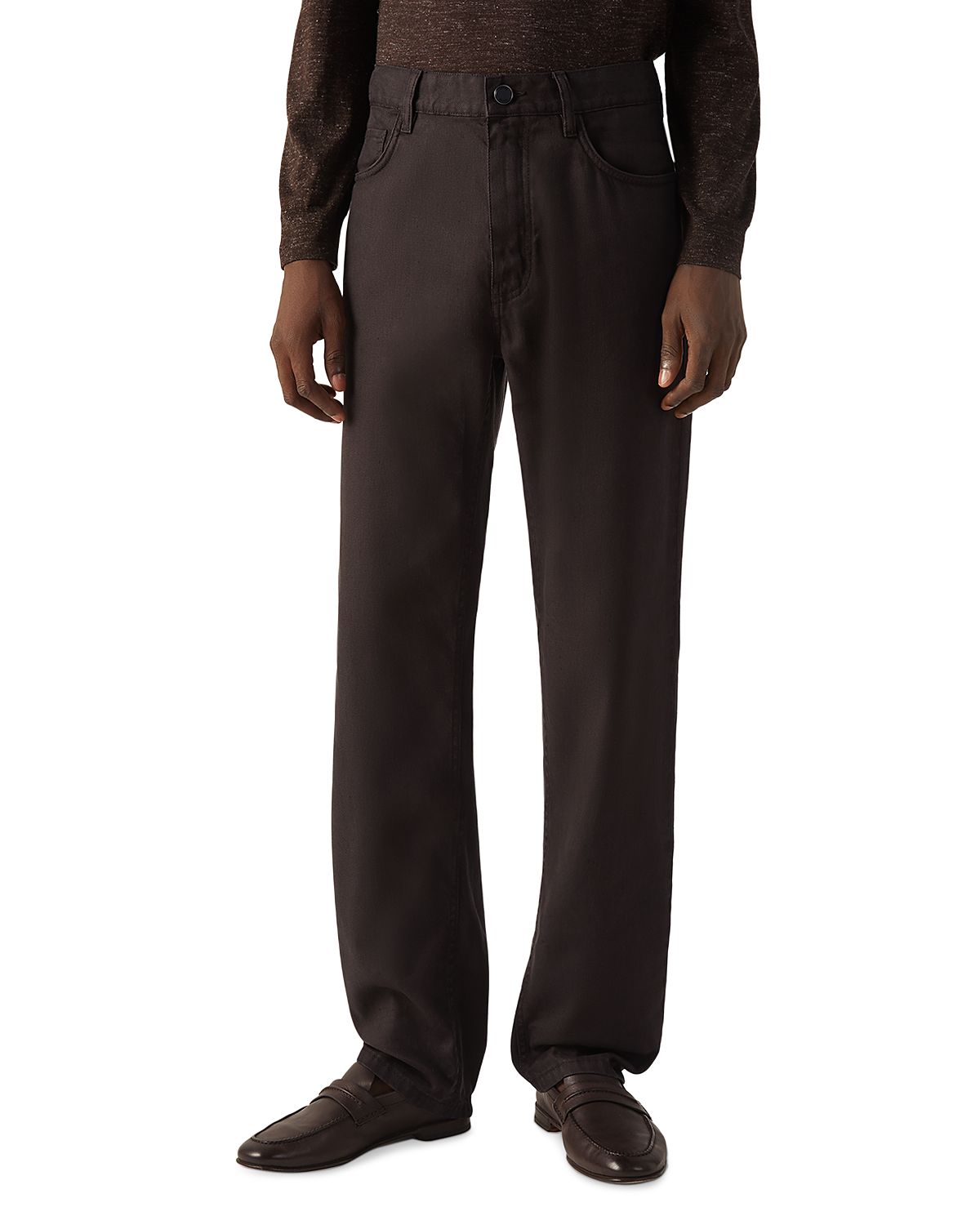 Zegna Slim Fit Stretch Cotton and Linen Roccia Pants
