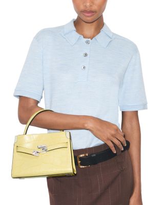 Lee Radziwill Embossed Leather Crossbody Bag