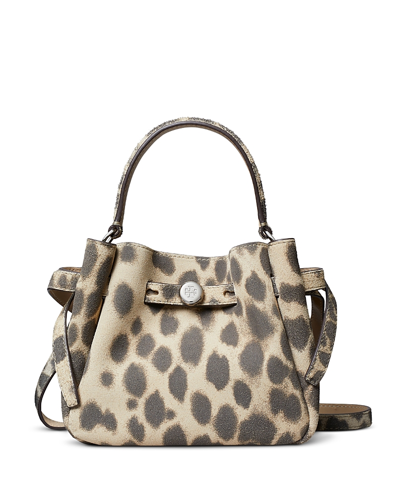 Tory Burch Romy Mini Cheetah Print Suede Crossbody Bag