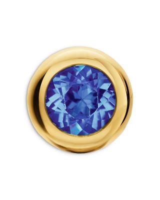 Bezel Set Stud Earrings in 18K Yellow Gold, 6.6mm