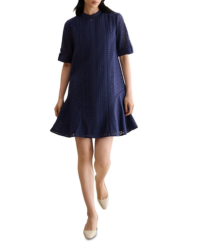 Hobbs London Jasmine Embroidered Dress