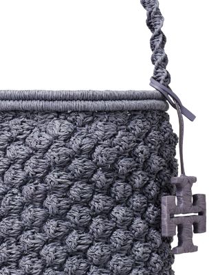 Ella Hand Crochet Straw Bucket Bag