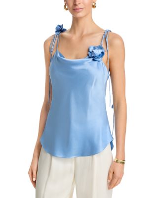 Trailing Flower Marta Silk Camisole Top