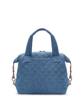Sutton Deluxe Small Quilted Denim Satchel 