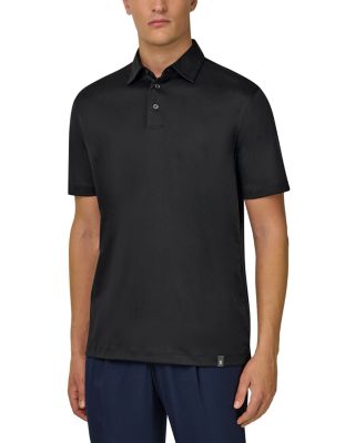 Cotton, Polyester, and Silk Blend Polo Shirt