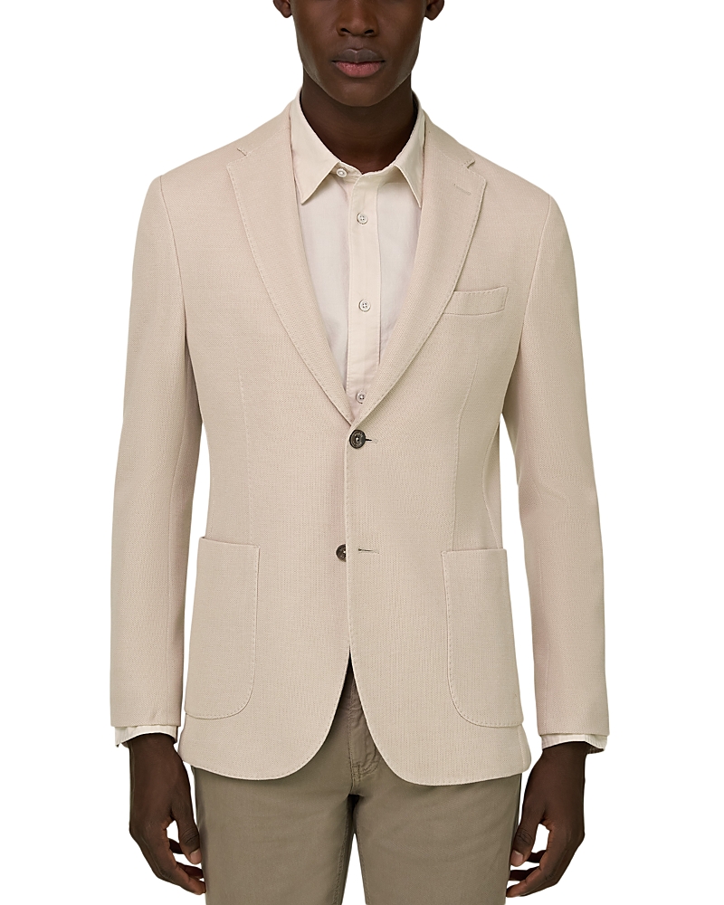Boggi Milano Regular Fit Micro Texture Crepe Blazer