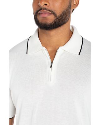Short Sleeve Zipper Sweater Polo