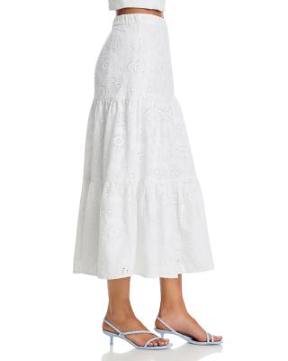 Svea Eyelet Flared Skirt