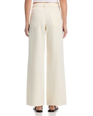 Andi Featherweight Wide Leg Ankle Jeans in Ecru