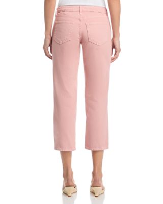 Blaine Low Rise Cropped Stovepipe Jeans in Misty Rose