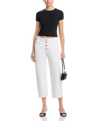 Liora High Rise Stovepipe Jeans in Blanc