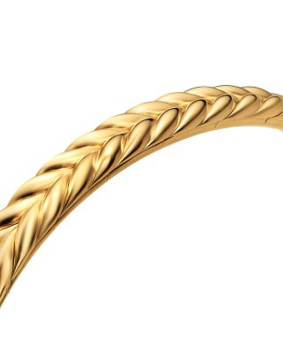 Men's Chevron Flex Bracelet in 18K Yellow Gold, 6.4mm
