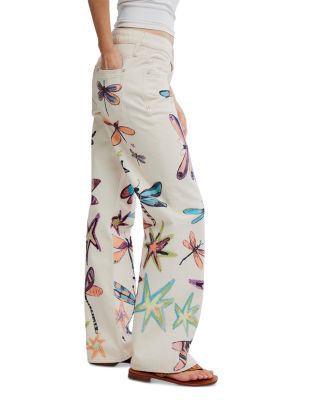 We The Free Tennessee Low Rise Illusions Jeans in Floral Canvas