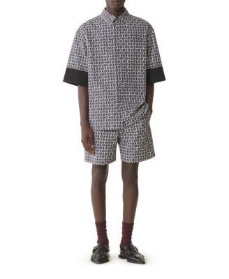 Loose-Fit Printed Cotton Shirt