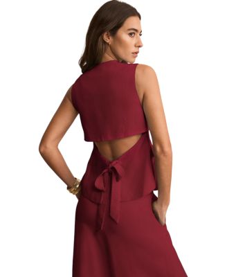  Women's Tailored Tie Back Waistcoat