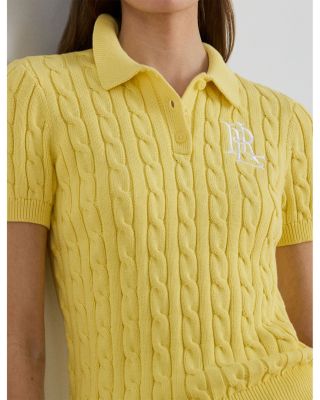 Cable Knit Polo Sweater