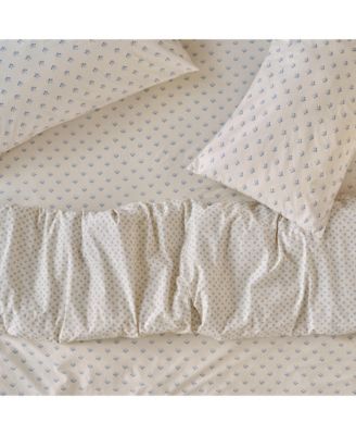  Martha Floral Cotton Duvet Cover, Queen