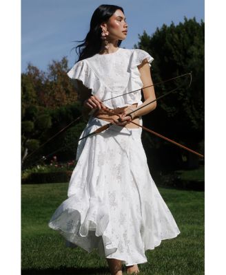 Lace Ruffle Top with Side Bows