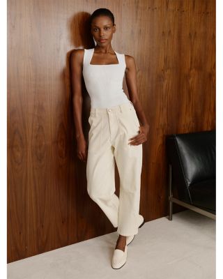 Billie High Rise Barrel Jeans in Crema