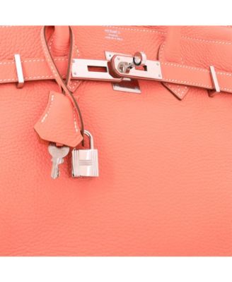 Birkin 30 Handbag Pink Clemence with Palladium Hardware