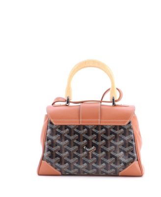  Mini Saigon Top Handle Bag Coated Canvas with Leather