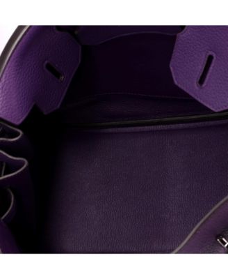 Birkin 30 Handbag Purple Togo with Palladium Hardware