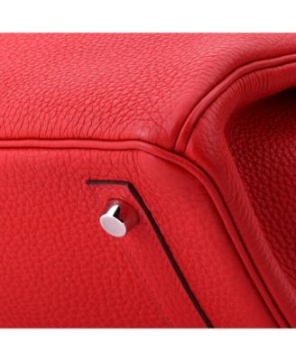 Birkin 30 Handbag Red Togo with Palladium Hardware