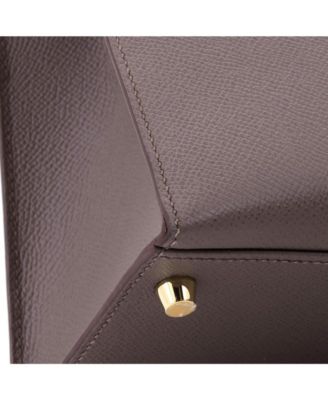 Kelly 28 Handbag Grey Epsom with Gold Hardware