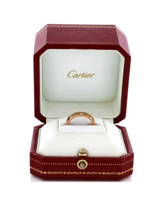  Love Wedding Band 8 Diamonds Ring 18K Rose Gold with Diamonds