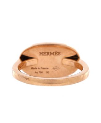 Small Chaine d'Ancre Verso Ring 18K Rose Gold with Ceramic