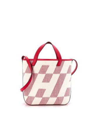 Pre-owned Pre-owned Hermes  Hermes 27 Cabas H En Biais Tote Canvas With Leather In Pink