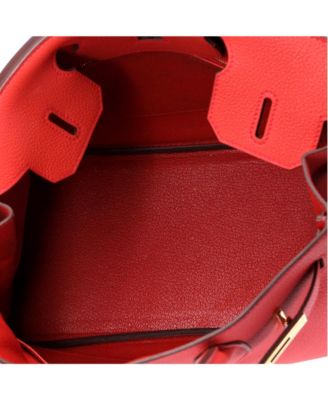 Birkin 30 Handbag Red Togo with Gold Hardware