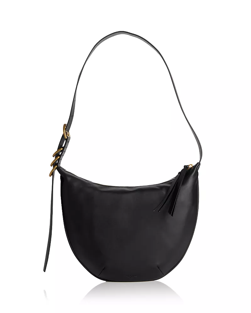 rag & bone Mercer Medium Black Leather Hobo Bag