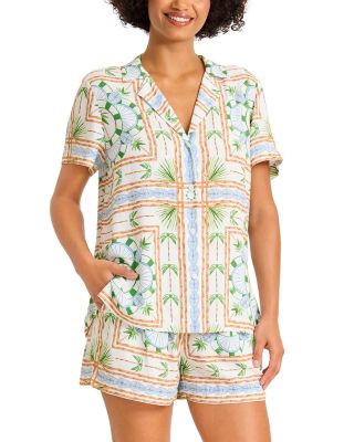 Poolside Palms Camp Shirt Cover Up