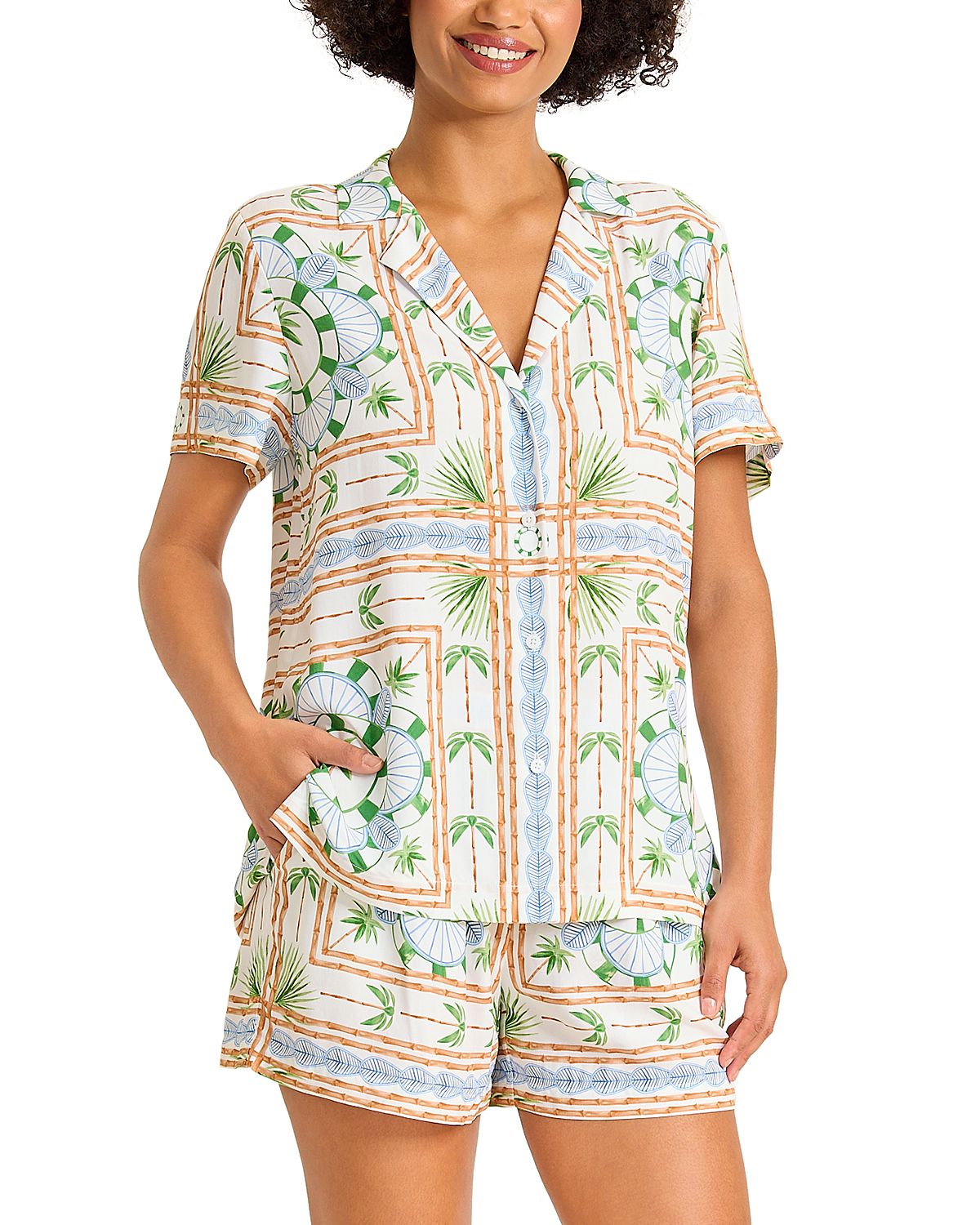 Tommy Bahama Poolside Palms Camp Shirt Cover Up