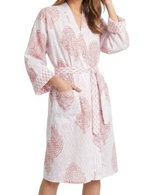  Women's Block-Printed Robe