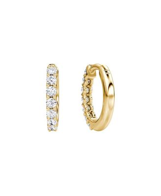  Eternity Hoops in 14K Gold, 0.28ctw Round Brilliant Lab Grown Diamonds