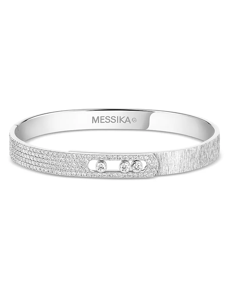 Messika 18K Yellow Gold Diamond Move Noa Bangle Bracelet