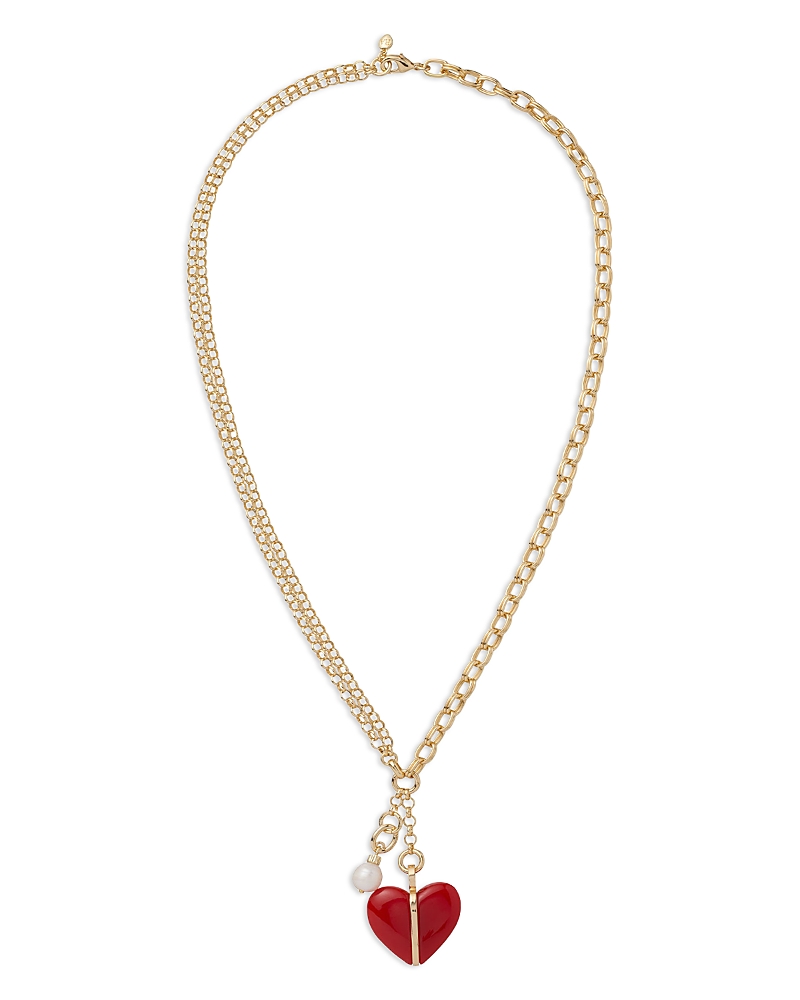 Roxanne Assoulin The Big Stone Heart Charm Pendant Necklace, 26