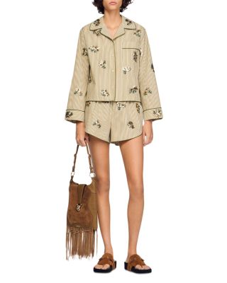 Nilla Embroidered Striped Shirt