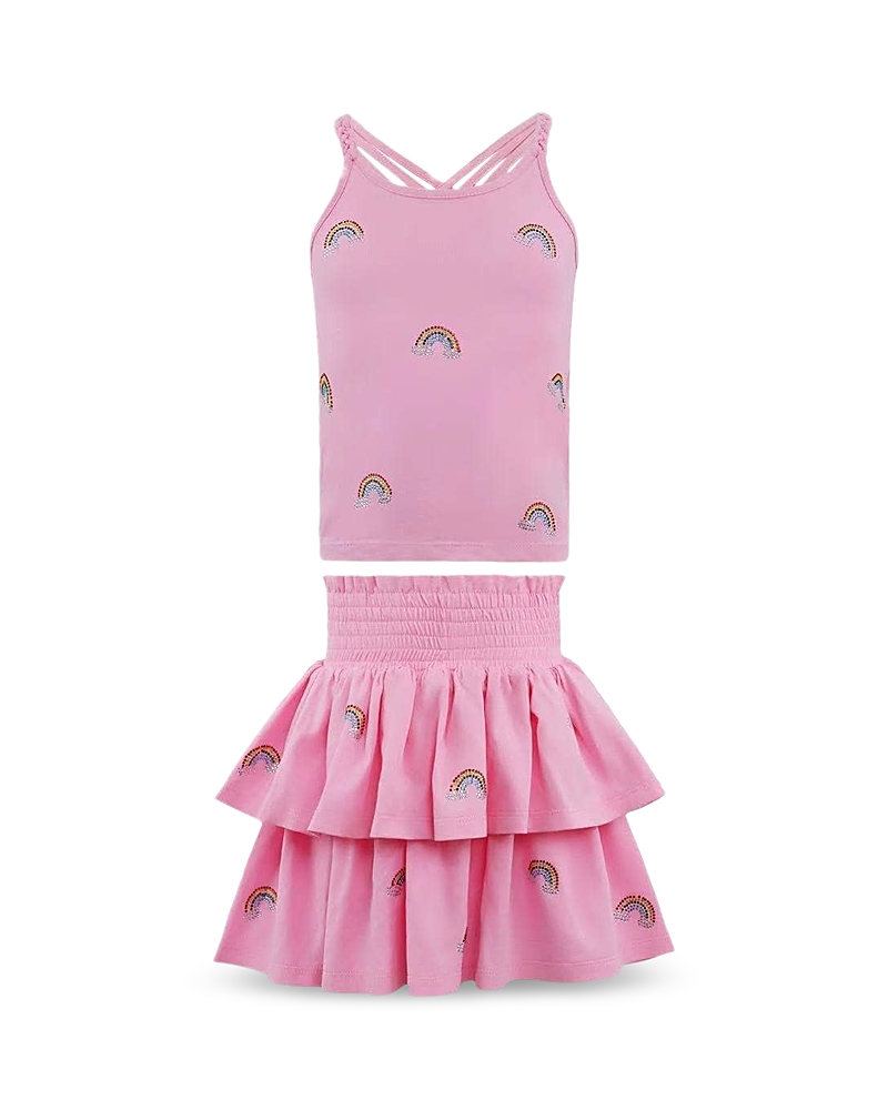 Lola + The Boys Girls' Crystal Rainbow Summer Set - Little Kid, Big Kid