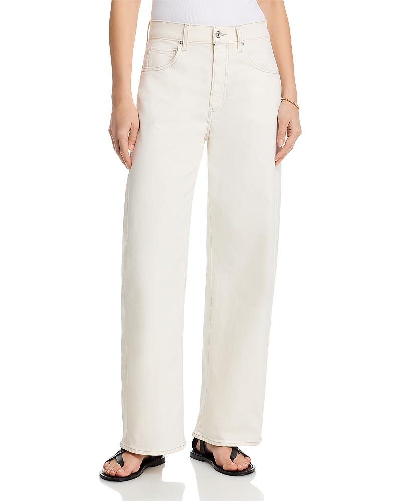 Paige Arellia High Rise Skimmer Jeans in Cream Contrast