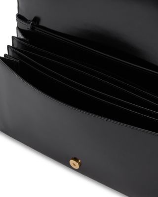 Jil Sander File Medium Black Leather Shoulder Bag | Bloomingdale's