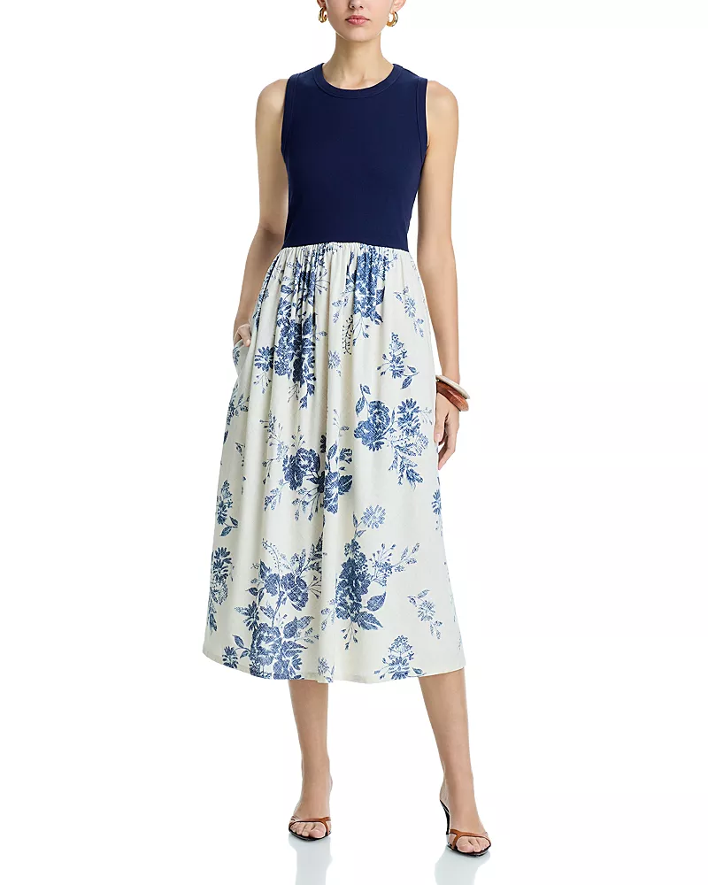 Single Thread Round Neck Sleeveless Dress